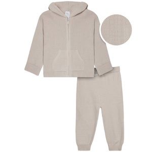 Unisex Sweater Knit Outfit Set, 2-Piece - Taupe